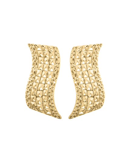 18K Yellow Gold Croco Earring