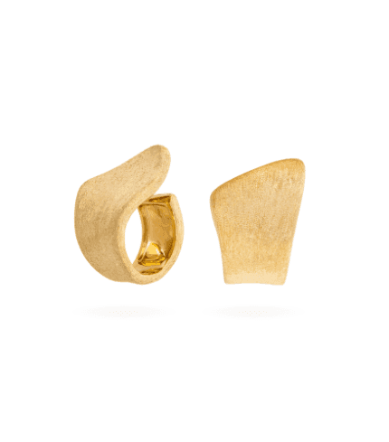 18K Yellow Gold Sand Textured Cuff Ring