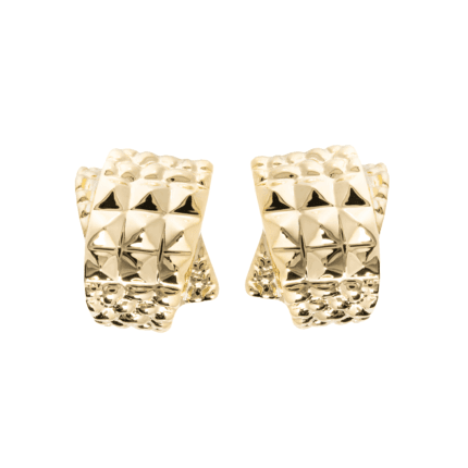 18K Yellow Gold Croco Earring