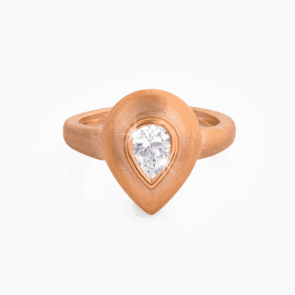 18K Rose Gold Princess Cut Diamond Ring