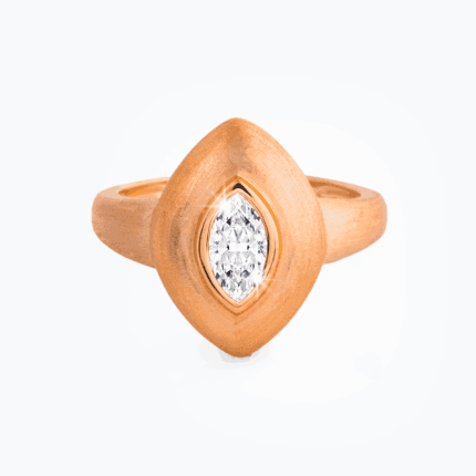 18K Rose Gold Marquise Diamond Ring