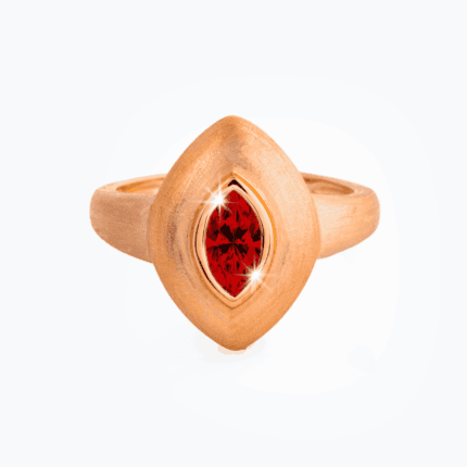 18K Rose Gold Marquise Ruby Ring