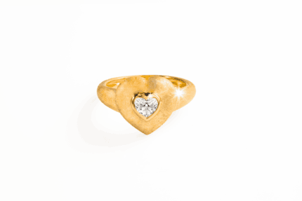 Yellow Gold Diamond Heart