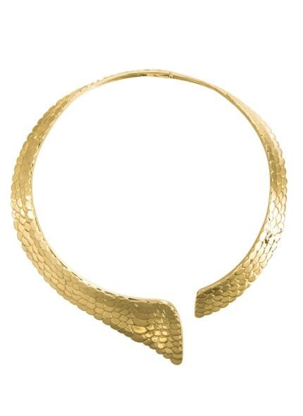 18K Yellow Gold High-Gloss Brass Necklace