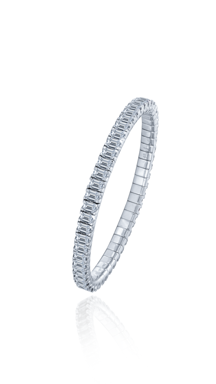 18K White Gold Diamond Tennis Bracelet