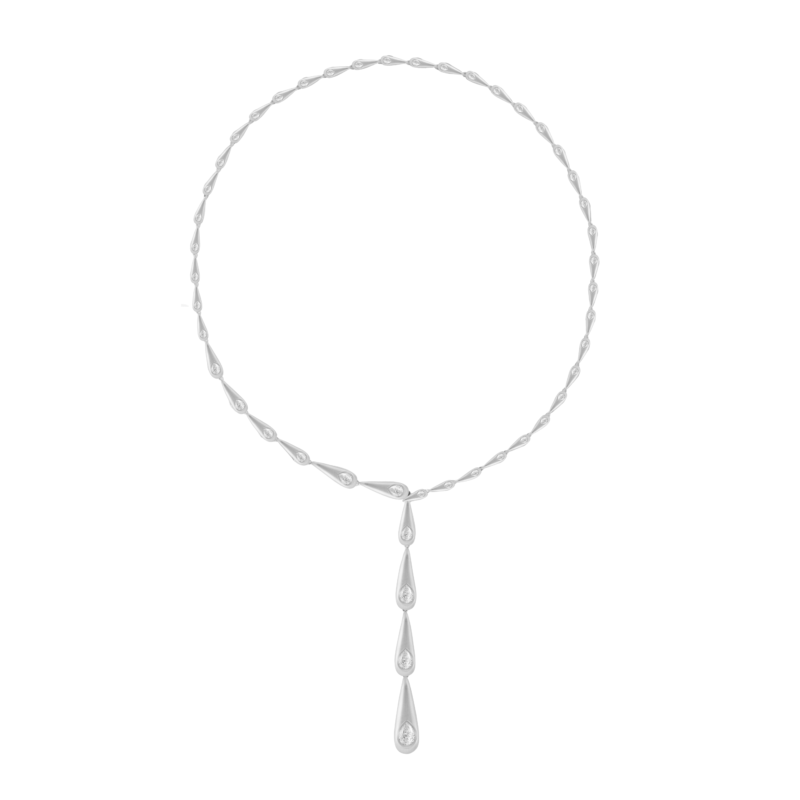 18K White Gold Diamond Necklace