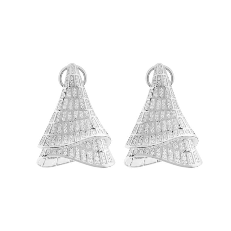 White Gold Diamond Bell Earring