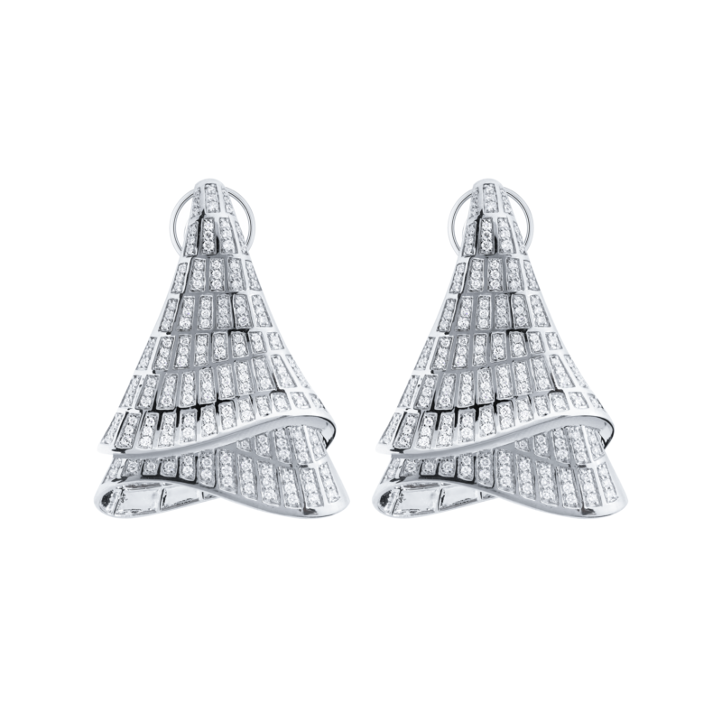 White Gold Diamond Earring