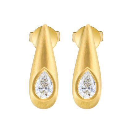 18K Yellow Gold Diamond Earring 50Pts 20MM