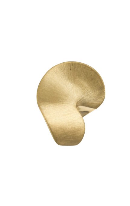 18K Yellow Gold Brushed Ring