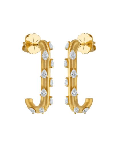 18K Yellow Gold / Diamond Earrings
