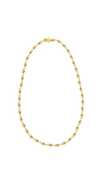 18K Yellow Gold Diamond Necklace