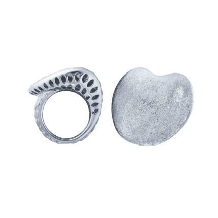 18K White Gold Sand Ring