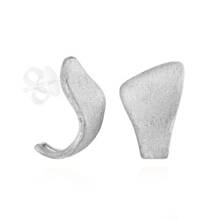 18K White Gold Sand Earring