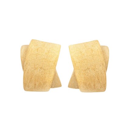 18K Yellow Gold Sand Earring