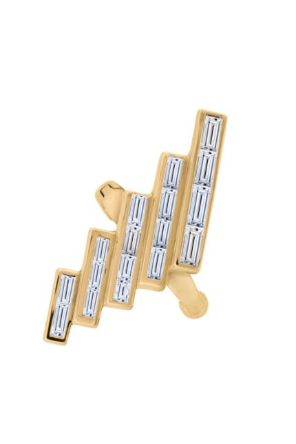 18K Yellow Gold Diamond Ear Cuff