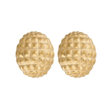 18K Yellow Gold Brush Croco Earring