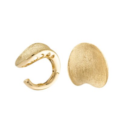 18K Yellow Gold Sand Ear Cuff