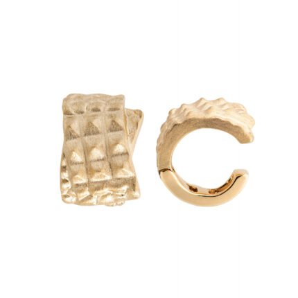18K Yellow Gold Brush Croco Ear Cuff