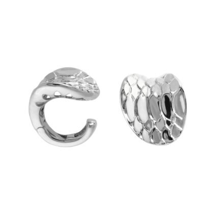 18K White Gold High Gloss Snake Ear Cuff