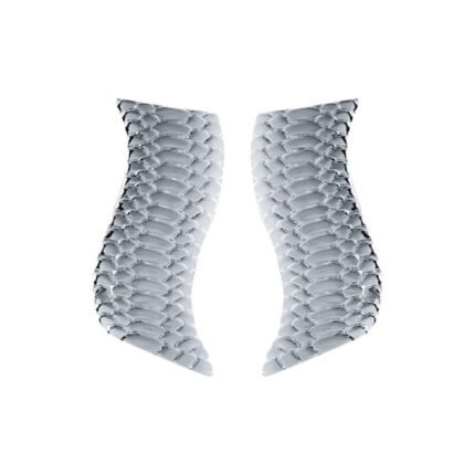 18K White Gold Brush Snake Earring