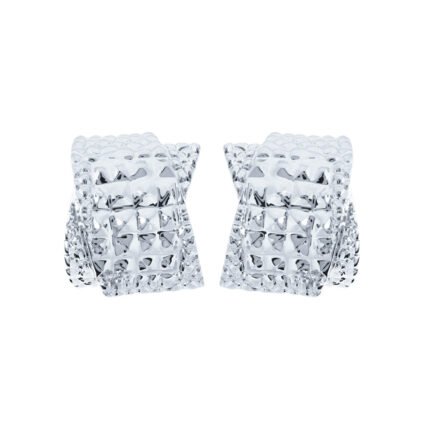 18K White Gold High Gloss Croco Earring