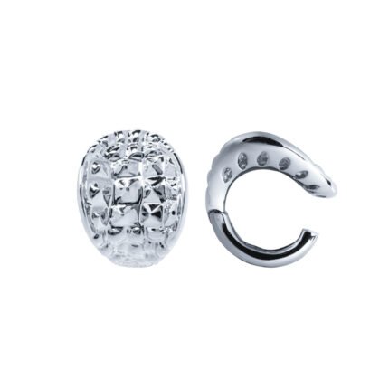 18K White Gold High Gloss Croco Ear Cuff