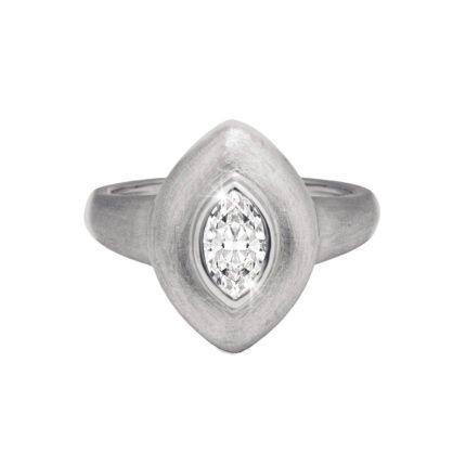 18K White Gold Diamond Marquise Ring