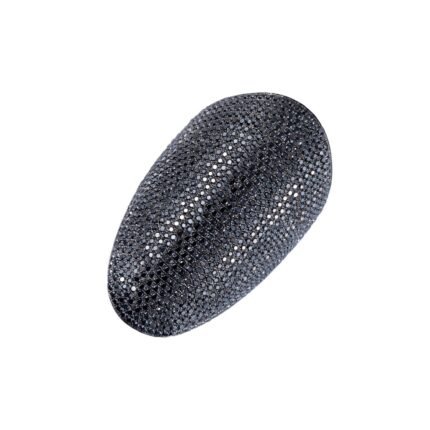 18K White Gold Black Diamond Ring