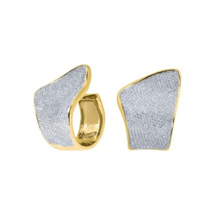 18K Yellow Gold Diamond Pave Ring