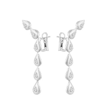 18K White Gold Diamond Earring