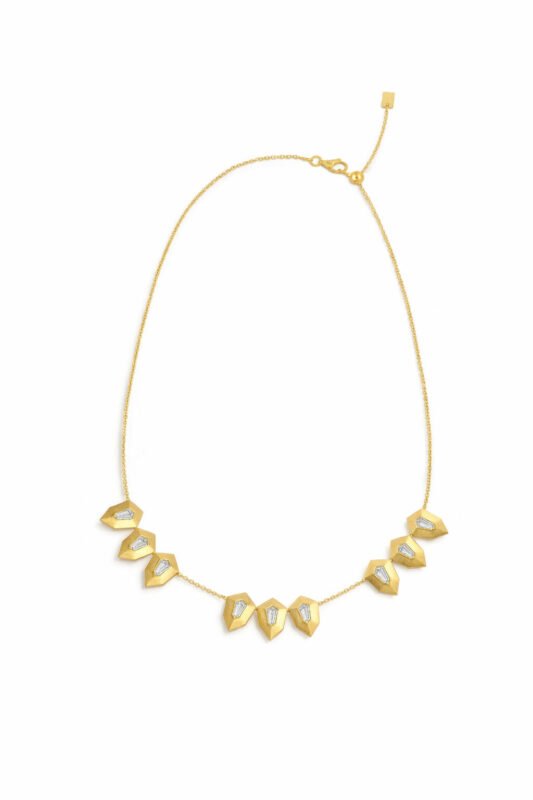 18K yellow gold diamond necklace from the Roma Collection